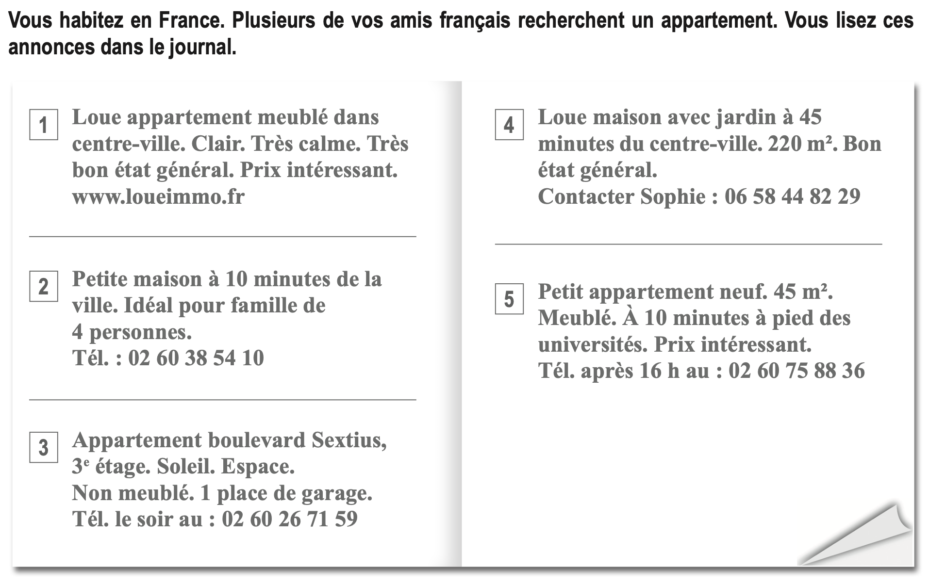 petites annonces de logements