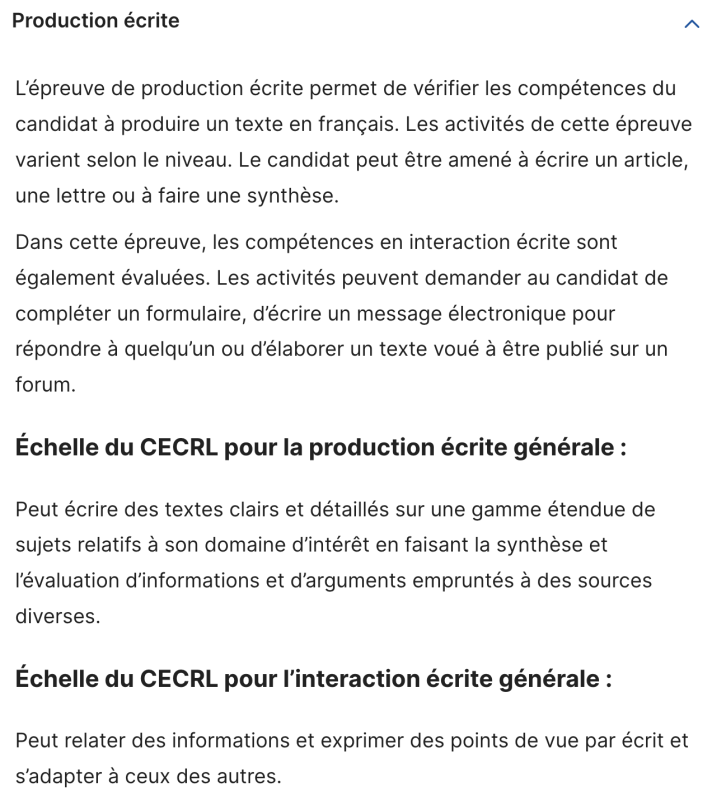 Production écrite B2