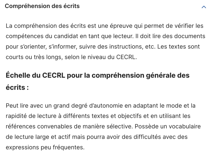 Compréhension des écrits B2