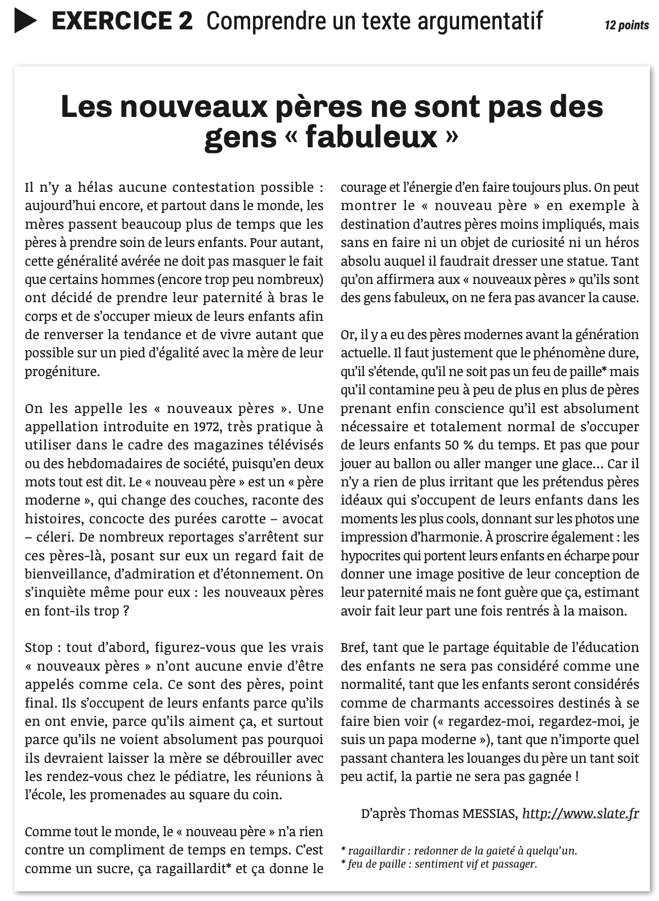 Texte argumentatif